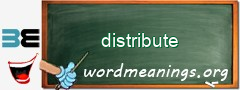 WordMeaning blackboard for distribute